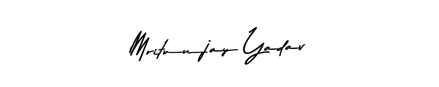 How to make Mritunjay Yadav name signature. Use Asem Kandis PERSONAL USE style for creating short signs online. This is the latest handwritten sign. Mritunjay Yadav signature style 9 images and pictures png