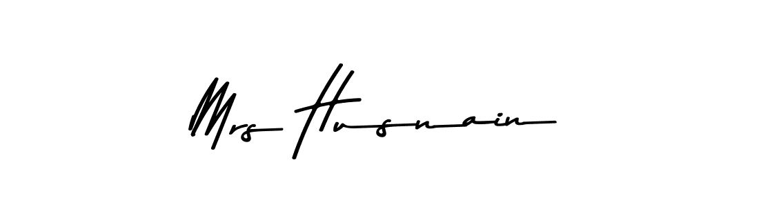 Create a beautiful signature design for name Mrs Husnain. With this signature (Asem Kandis PERSONAL USE) fonts, you can make a handwritten signature for free. Mrs Husnain signature style 9 images and pictures png