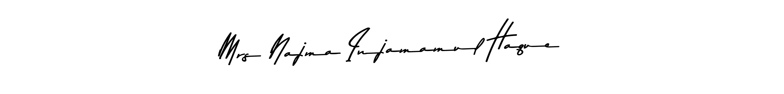 if you are searching for the best signature style for your name Mrs Najma Injamamul Haque. so please give up your signature search. here we have designed multiple signature styles  using Asem Kandis PERSONAL USE. Mrs Najma Injamamul Haque signature style 9 images and pictures png