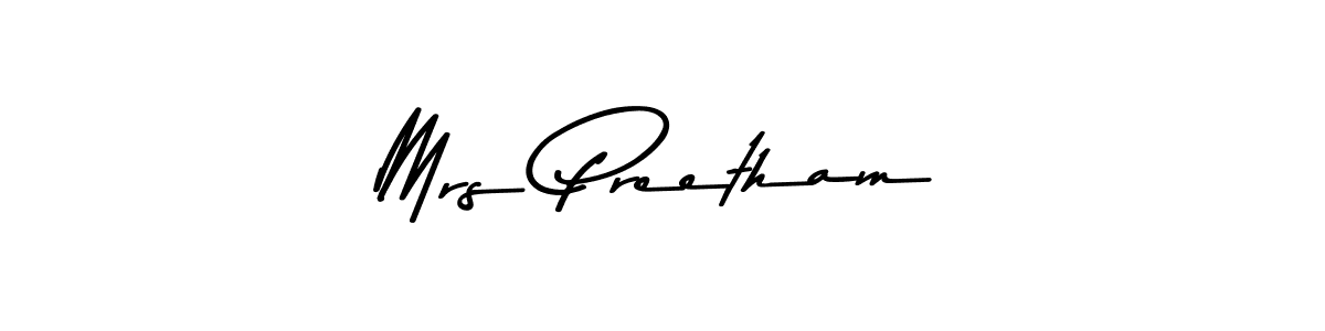 Check out images of Autograph of Mrs Preetham name. Actor Mrs Preetham Signature Style. Asem Kandis PERSONAL USE is a professional sign style online. Mrs Preetham signature style 9 images and pictures png