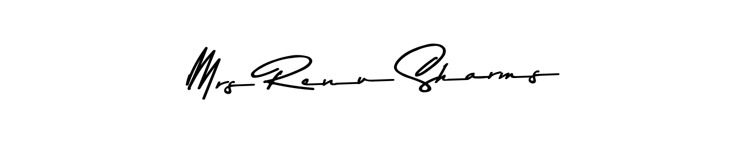 You should practise on your own different ways (Asem Kandis PERSONAL USE) to write your name (Mrs Renu Sharms) in signature. don't let someone else do it for you. Mrs Renu Sharms signature style 9 images and pictures png