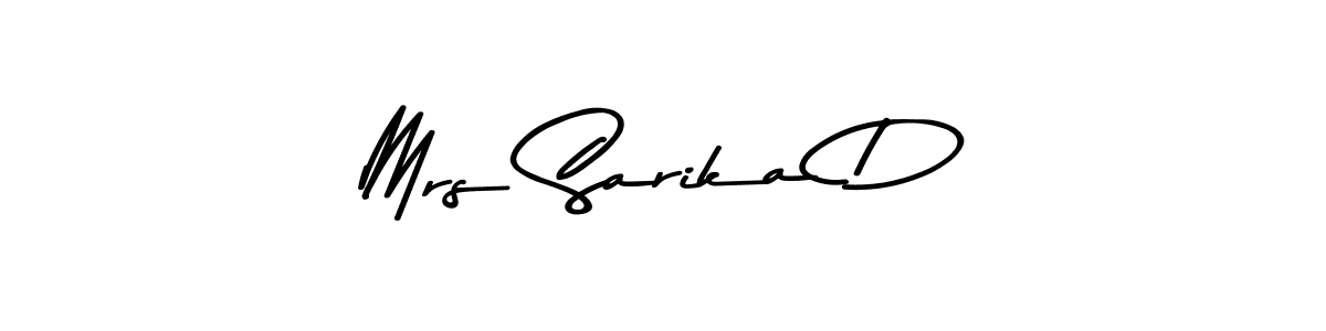 Also we have Mrs Sarika D name is the best signature style. Create professional handwritten signature collection using Asem Kandis PERSONAL USE autograph style. Mrs Sarika D signature style 9 images and pictures png