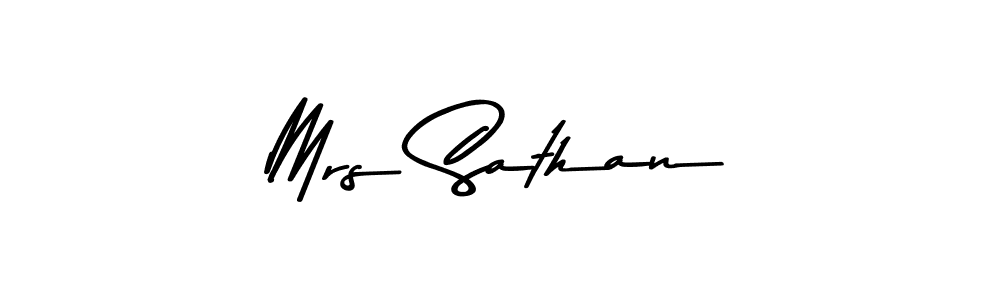 Use a signature maker to create a handwritten signature online. With this signature software, you can design (Asem Kandis PERSONAL USE) your own signature for name Mrs Sathan. Mrs Sathan signature style 9 images and pictures png