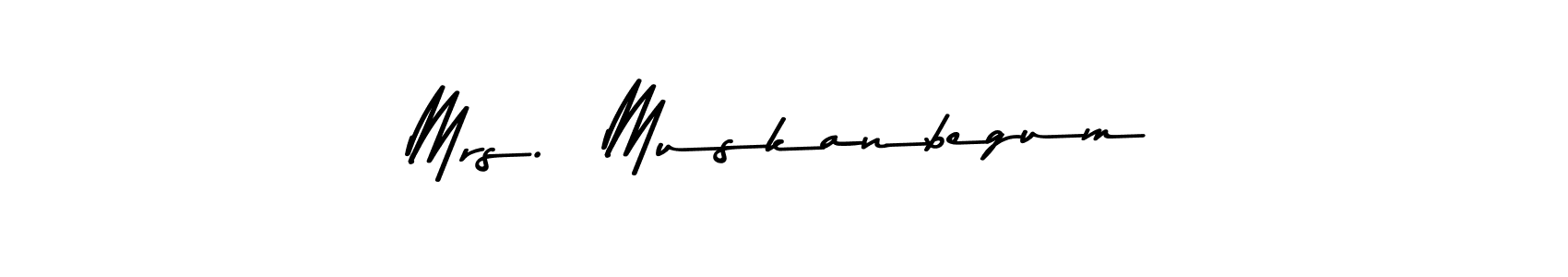 Similarly Asem Kandis PERSONAL USE is the best handwritten signature design. Signature creator online .You can use it as an online autograph creator for name Mrs.  Muskanbegum. Mrs.  Muskanbegum signature style 9 images and pictures png