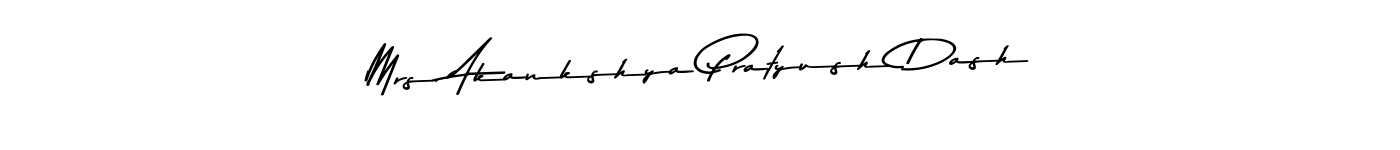 The best way (Asem Kandis PERSONAL USE) to make a short signature is to pick only two or three words in your name. The name Mrs. Akankshya Pratyush Dash include a total of six letters. For converting this name. Mrs. Akankshya Pratyush Dash signature style 9 images and pictures png