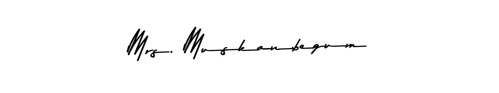 Create a beautiful signature design for name Mrs. Muskanbegum. With this signature (Asem Kandis PERSONAL USE) fonts, you can make a handwritten signature for free. Mrs. Muskanbegum signature style 9 images and pictures png