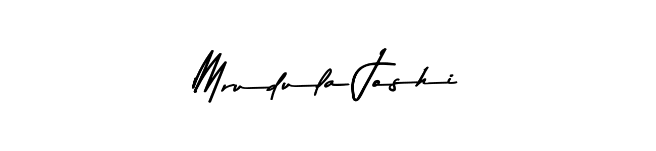How to make Mrudula Joshi name signature. Use Asem Kandis PERSONAL USE style for creating short signs online. This is the latest handwritten sign. Mrudula Joshi signature style 9 images and pictures png