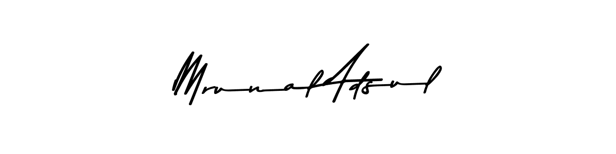 Also You can easily find your signature by using the search form. We will create Mrunal Adsul name handwritten signature images for you free of cost using Asem Kandis PERSONAL USE sign style. Mrunal Adsul signature style 9 images and pictures png