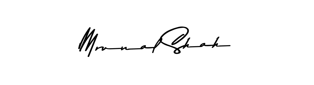 Design your own signature with our free online signature maker. With this signature software, you can create a handwritten (Asem Kandis PERSONAL USE) signature for name Mrunal Shah. Mrunal Shah signature style 9 images and pictures png