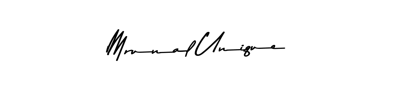 You should practise on your own different ways (Asem Kandis PERSONAL USE) to write your name (Mrunal Unique) in signature. don't let someone else do it for you. Mrunal Unique signature style 9 images and pictures png