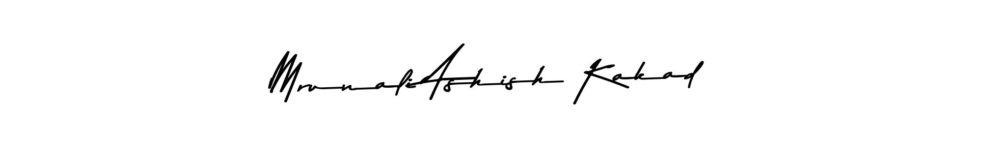 The best way (Asem Kandis PERSONAL USE) to make a short signature is to pick only two or three words in your name. The name Mrunali Ashish Kakad include a total of six letters. For converting this name. Mrunali Ashish Kakad signature style 9 images and pictures png