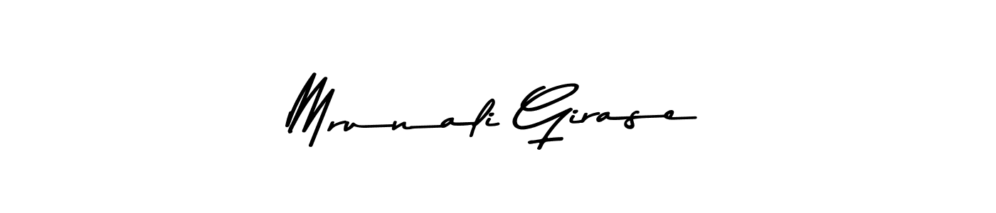 Make a beautiful signature design for name Mrunali Girase. With this signature (Asem Kandis PERSONAL USE) style, you can create a handwritten signature for free. Mrunali Girase signature style 9 images and pictures png