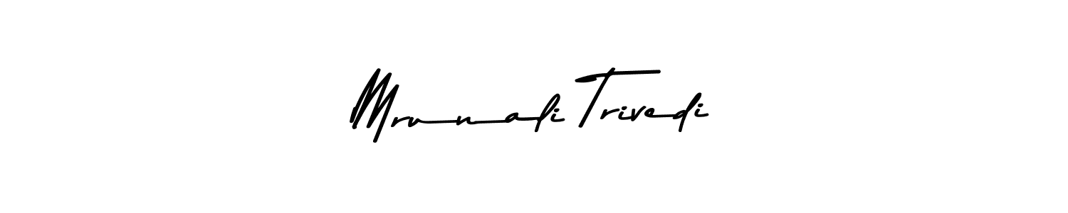 Mrunali Trivedi stylish signature style. Best Handwritten Sign (Asem Kandis PERSONAL USE) for my name. Handwritten Signature Collection Ideas for my name Mrunali Trivedi. Mrunali Trivedi signature style 9 images and pictures png