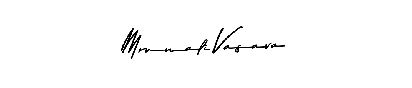 The best way (Asem Kandis PERSONAL USE) to make a short signature is to pick only two or three words in your name. The name Mrunali Vasava include a total of six letters. For converting this name. Mrunali Vasava signature style 9 images and pictures png