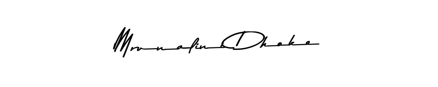 Also You can easily find your signature by using the search form. We will create Mrunalini Dhoke name handwritten signature images for you free of cost using Asem Kandis PERSONAL USE sign style. Mrunalini Dhoke signature style 9 images and pictures png