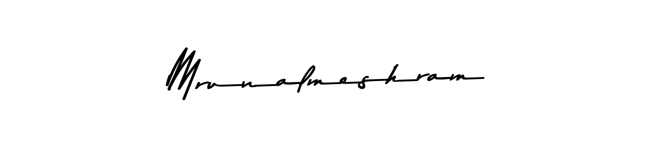 Make a beautiful signature design for name Mrunalmeshram. With this signature (Asem Kandis PERSONAL USE) style, you can create a handwritten signature for free. Mrunalmeshram signature style 9 images and pictures png