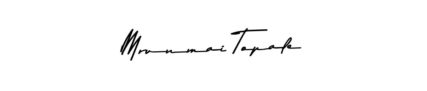 Create a beautiful signature design for name Mrunmai Topale. With this signature (Asem Kandis PERSONAL USE) fonts, you can make a handwritten signature for free. Mrunmai Topale signature style 9 images and pictures png