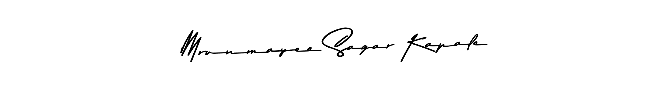 Make a beautiful signature design for name Mrunmayee Sagar Kapale. With this signature (Asem Kandis PERSONAL USE) style, you can create a handwritten signature for free. Mrunmayee Sagar Kapale signature style 9 images and pictures png