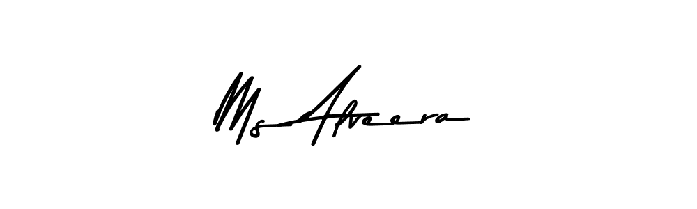 How to make Ms Alveera name signature. Use Asem Kandis PERSONAL USE style for creating short signs online. This is the latest handwritten sign. Ms Alveera signature style 9 images and pictures png