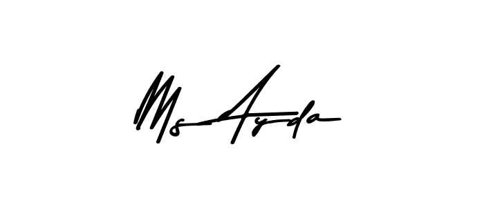 Design your own signature with our free online signature maker. With this signature software, you can create a handwritten (Asem Kandis PERSONAL USE) signature for name Ms Ayda. Ms Ayda signature style 9 images and pictures png