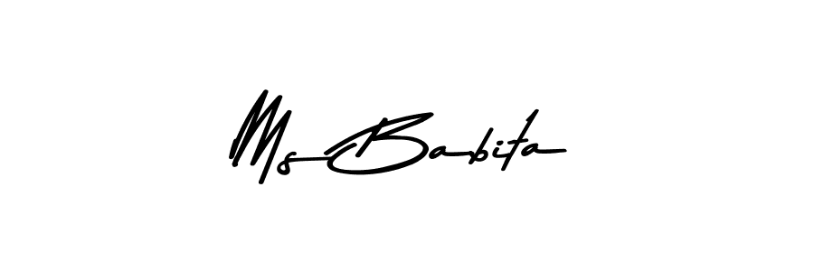 Make a short Ms Babita signature style. Manage your documents anywhere anytime using Asem Kandis PERSONAL USE. Create and add eSignatures, submit forms, share and send files easily. Ms Babita signature style 9 images and pictures png