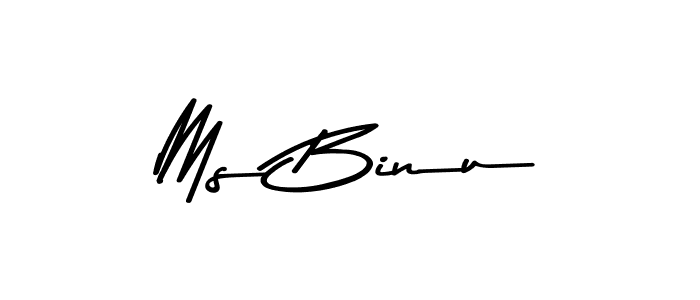 Make a beautiful signature design for name Ms Binu. With this signature (Asem Kandis PERSONAL USE) style, you can create a handwritten signature for free. Ms Binu signature style 9 images and pictures png