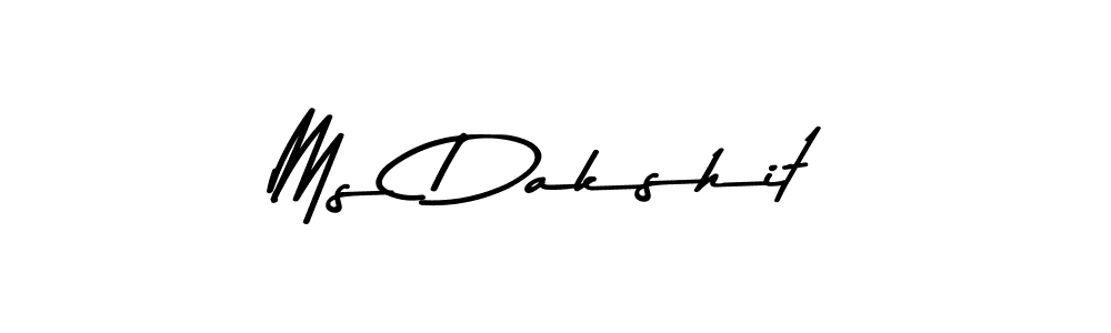 Make a beautiful signature design for name Ms Dakshit. With this signature (Asem Kandis PERSONAL USE) style, you can create a handwritten signature for free. Ms Dakshit signature style 9 images and pictures png