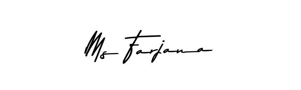Similarly Asem Kandis PERSONAL USE is the best handwritten signature design. Signature creator online .You can use it as an online autograph creator for name Ms Farjana. Ms Farjana signature style 9 images and pictures png