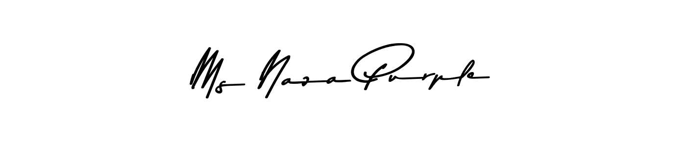 Asem Kandis PERSONAL USE is a professional signature style that is perfect for those who want to add a touch of class to their signature. It is also a great choice for those who want to make their signature more unique. Get Ms Naza Purple name to fancy signature for free. Ms Naza Purple signature style 9 images and pictures png