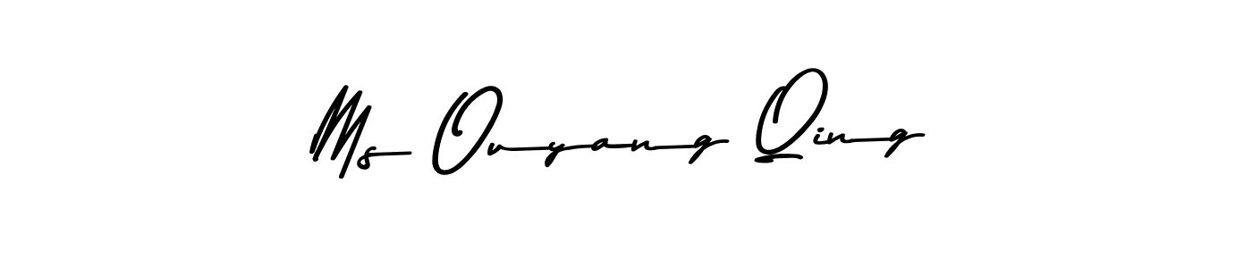 Ms Ouyang Qing stylish signature style. Best Handwritten Sign (Asem Kandis PERSONAL USE) for my name. Handwritten Signature Collection Ideas for my name Ms Ouyang Qing. Ms Ouyang Qing signature style 9 images and pictures png