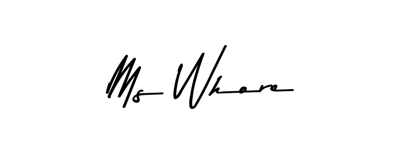 Create a beautiful signature design for name Ms Whore. With this signature (Asem Kandis PERSONAL USE) fonts, you can make a handwritten signature for free. Ms Whore signature style 9 images and pictures png