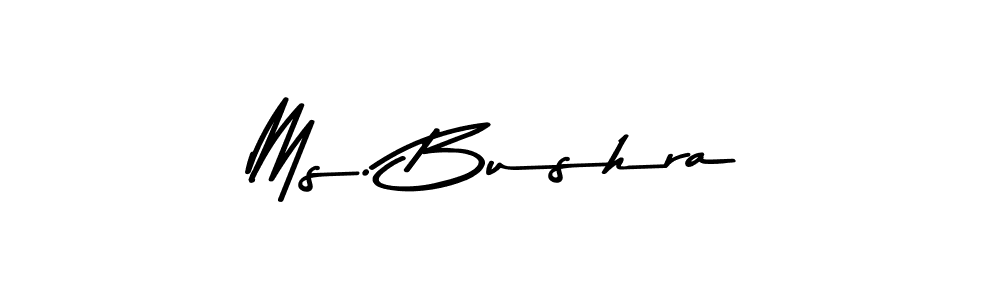 Also You can easily find your signature by using the search form. We will create Ms. Bushra name handwritten signature images for you free of cost using Asem Kandis PERSONAL USE sign style. Ms. Bushra signature style 9 images and pictures png