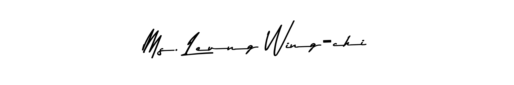 Design your own signature with our free online signature maker. With this signature software, you can create a handwritten (Asem Kandis PERSONAL USE) signature for name Ms. Leung Wing-chi. Ms. Leung Wing-chi signature style 9 images and pictures png