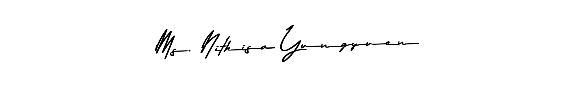 Similarly Asem Kandis PERSONAL USE is the best handwritten signature design. Signature creator online .You can use it as an online autograph creator for name Ms. Nithisa Yungyuen. Ms. Nithisa Yungyuen signature style 9 images and pictures png