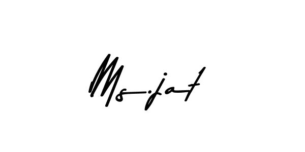 Design your own signature with our free online signature maker. With this signature software, you can create a handwritten (Asem Kandis PERSONAL USE) signature for name Ms.jat. Ms.jat signature style 9 images and pictures png