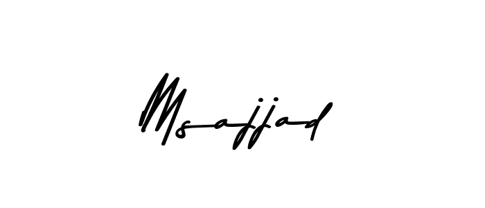 Create a beautiful signature design for name Msajjad. With this signature (Asem Kandis PERSONAL USE) fonts, you can make a handwritten signature for free. Msajjad signature style 9 images and pictures png