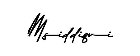 Designed for modern professionals: Msiddiqui name signature crafted with Asem Kandis PERSONAL USE script. Ready for digital PDF workflows. Msiddiqui signature style 9 images and pictures png