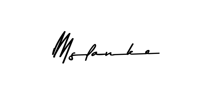 Design your own signature with our free online signature maker. With this signature software, you can create a handwritten (Asem Kandis PERSONAL USE) signature for name Mslanke. Mslanke signature style 9 images and pictures png