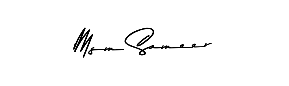 Also You can easily find your signature by using the search form. We will create Msm Sameer name handwritten signature images for you free of cost using Asem Kandis PERSONAL USE sign style. Msm Sameer signature style 9 images and pictures png