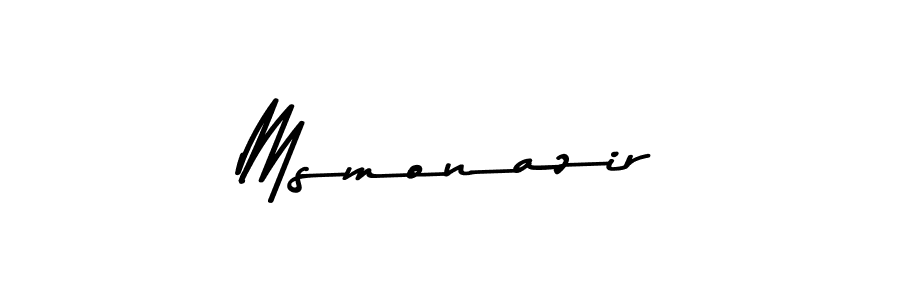 Use a signature maker to create a handwritten signature online. With this signature software, you can design (Asem Kandis PERSONAL USE) your own signature for name Msmonazir. Msmonazir signature style 9 images and pictures png
