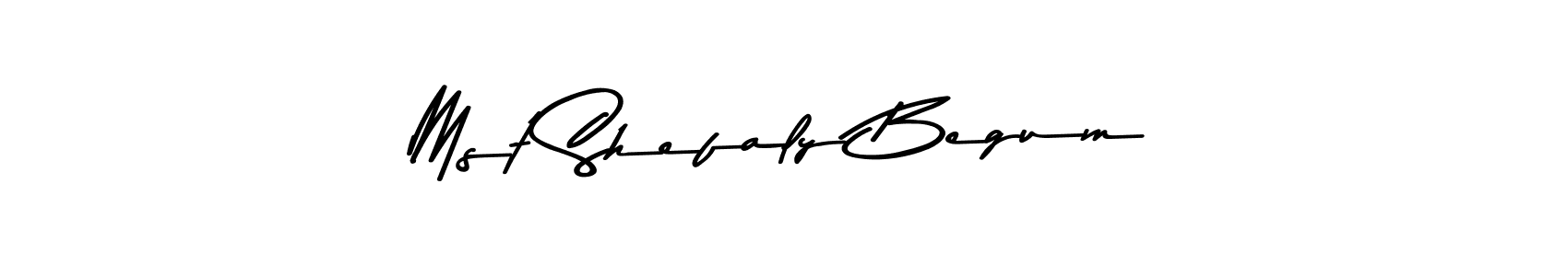 Use a signature maker to create a handwritten signature online. With this signature software, you can design (Asem Kandis PERSONAL USE) your own signature for name Mst Shefaly Begum. Mst Shefaly Begum signature style 9 images and pictures png