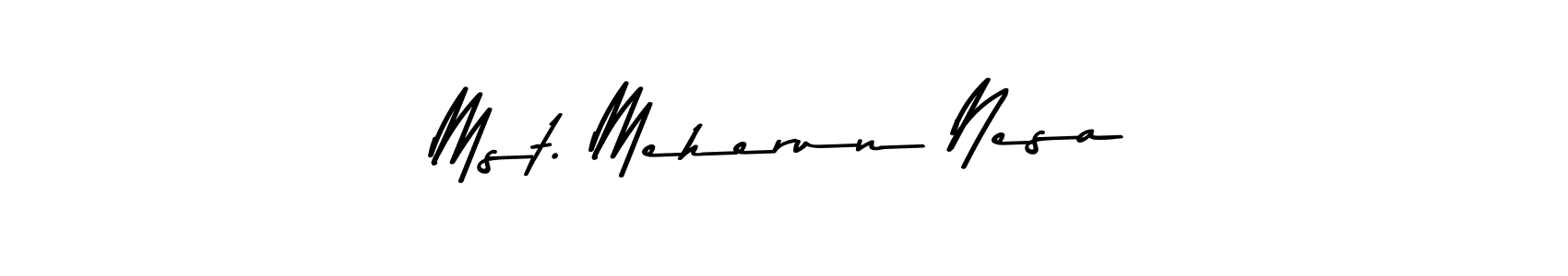 Design your own signature with our free online signature maker. With this signature software, you can create a handwritten (Asem Kandis PERSONAL USE) signature for name Mst. Meherun Nesa. Mst. Meherun Nesa signature style 9 images and pictures png