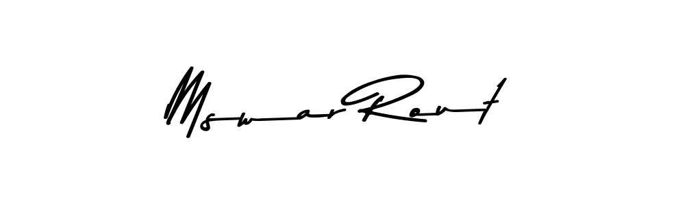 Use a signature maker to create a handwritten signature online. With this signature software, you can design (Asem Kandis PERSONAL USE) your own signature for name Mswar Rout. Mswar Rout signature style 9 images and pictures png