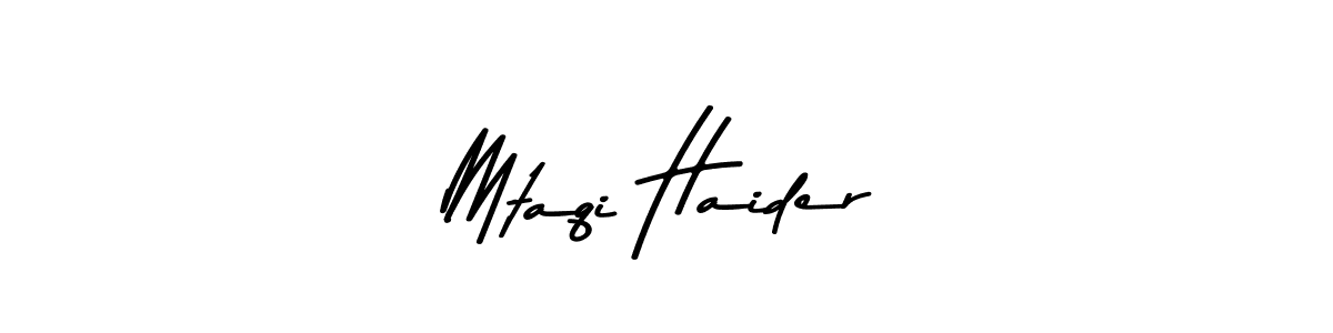 Design your own signature with our free online signature maker. With this signature software, you can create a handwritten (Asem Kandis PERSONAL USE) signature for name Mtaqi Haider. Mtaqi Haider signature style 9 images and pictures png