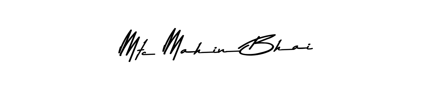 Asem Kandis PERSONAL USE is a professional signature style that is perfect for those who want to add a touch of class to their signature. It is also a great choice for those who want to make their signature more unique. Get Mtc Mahin Bhai name to fancy signature for free. Mtc Mahin Bhai signature style 9 images and pictures png