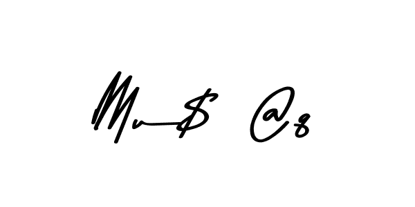 Create a beautiful signature design for name Mu$!@q. With this signature (Asem Kandis PERSONAL USE) fonts, you can make a handwritten signature for free. Mu$!@q signature style 9 images and pictures png