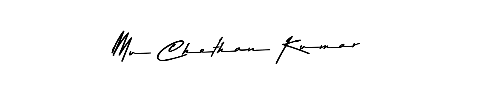 The best way (Asem Kandis PERSONAL USE) to make a short signature is to pick only two or three words in your name. The name Mu Chethan Kumar include a total of six letters. For converting this name. Mu Chethan Kumar signature style 9 images and pictures png