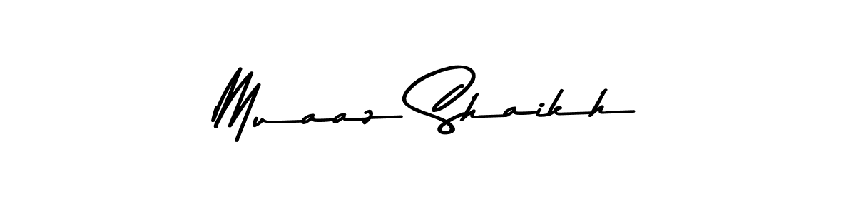 The best way (Asem Kandis PERSONAL USE) to make a short signature is to pick only two or three words in your name. The name Muaaz Shaikh include a total of six letters. For converting this name. Muaaz Shaikh signature style 9 images and pictures png