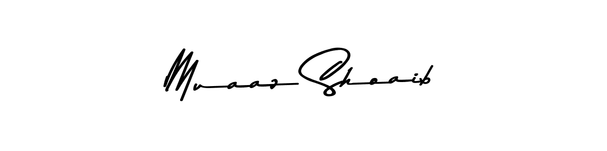 Use a signature maker to create a handwritten signature online. With this signature software, you can design (Asem Kandis PERSONAL USE) your own signature for name Muaaz Shoaib. Muaaz Shoaib signature style 9 images and pictures png
