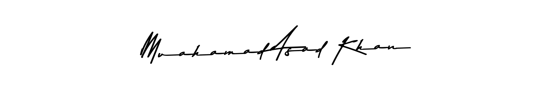 You can use this online signature creator to create a handwritten signature for the name Muahamad Asad Khan. This is the best online autograph maker. Muahamad Asad Khan signature style 9 images and pictures png